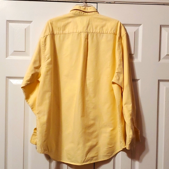 Gap Men's The Full Fit Oxford Large Yellow - Picture 2 of 2